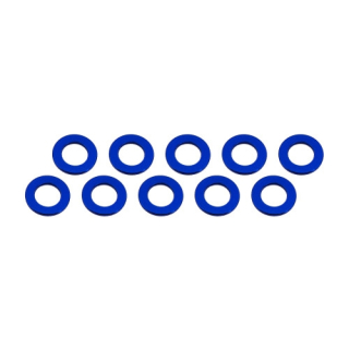 3x6x0,5mm alu podložky modré (10 ks.)