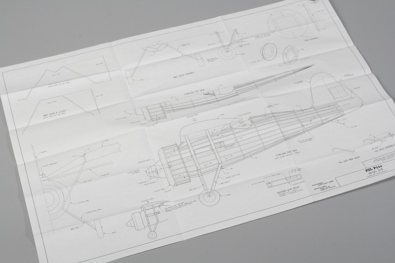 PZL P11c 762mm laser. vyřezávaný