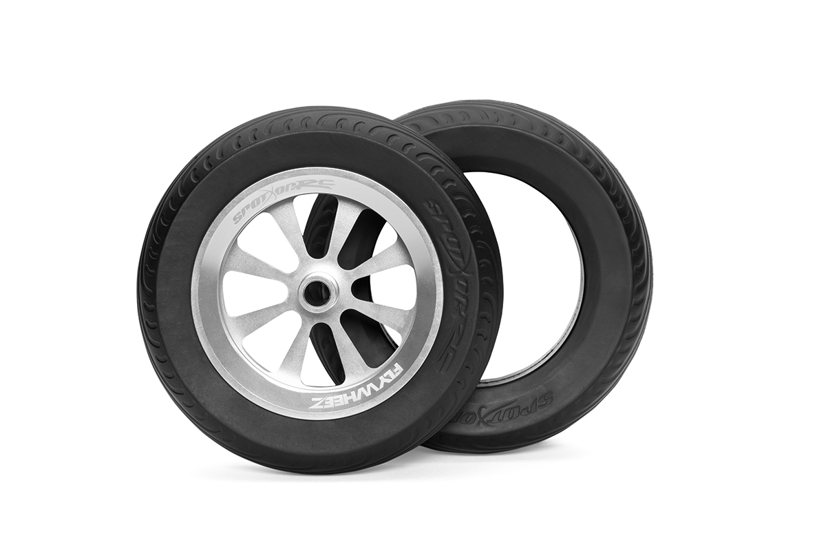 130mm Podvozkové kolo s hliníkovým středem a náhradní gumou (1ks)