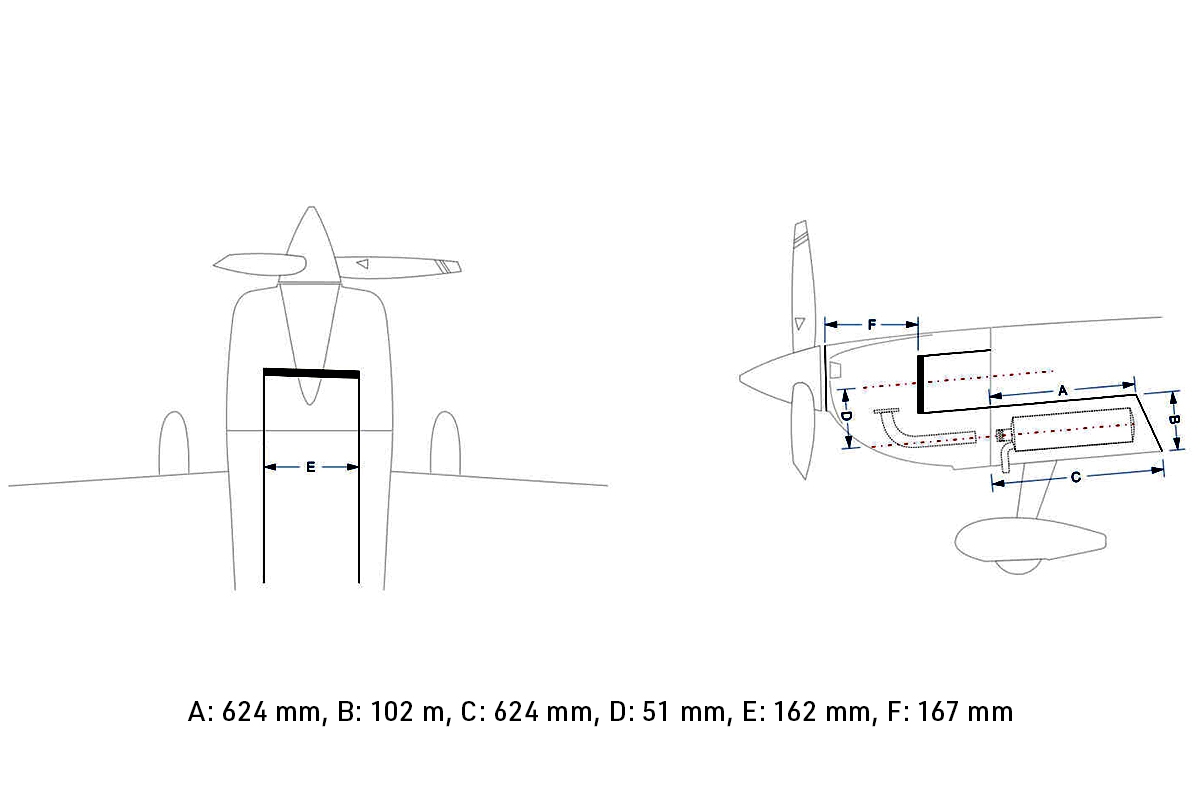 90" Extra NG 2290mm 60cc Červeno-Modrá