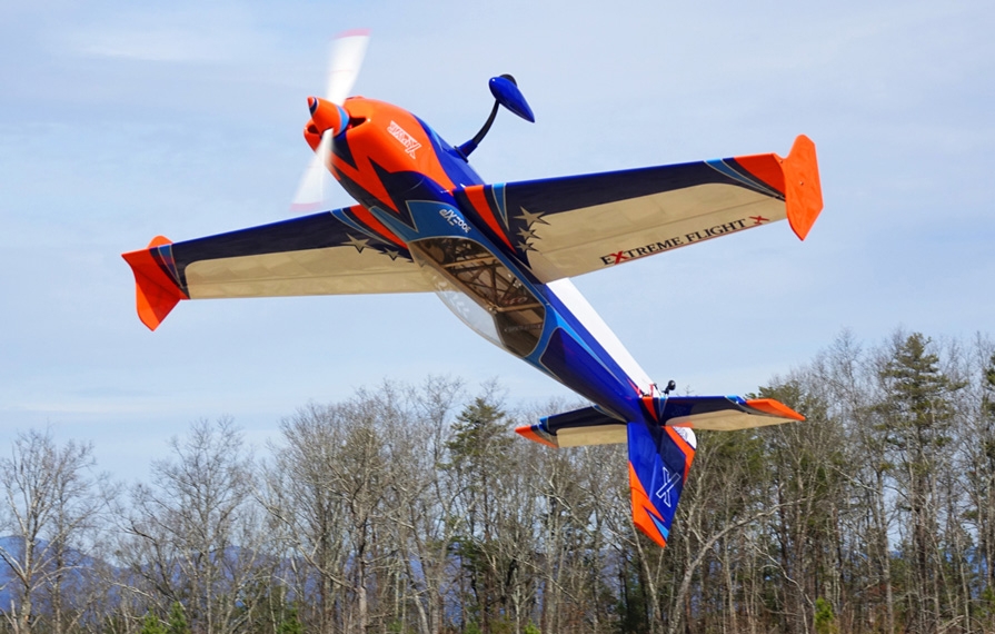 70" Extra 300 EXP V2 - Oranžová/Modrá/Bílá 1,77m