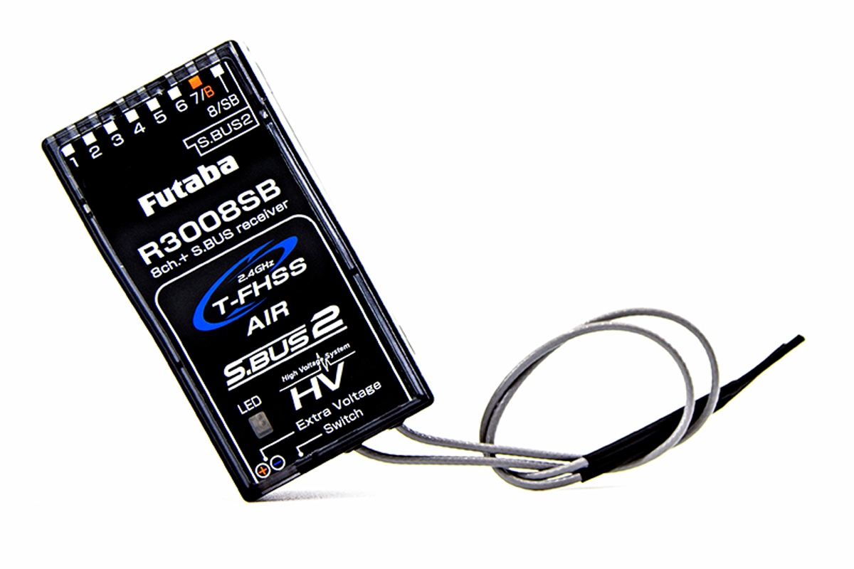 Futaba 6K V3, přijímač R3008SB (mode1)