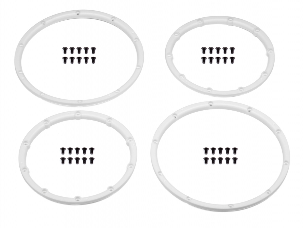 Wheel Bead Lock Rings (White/For 2 Wheels)