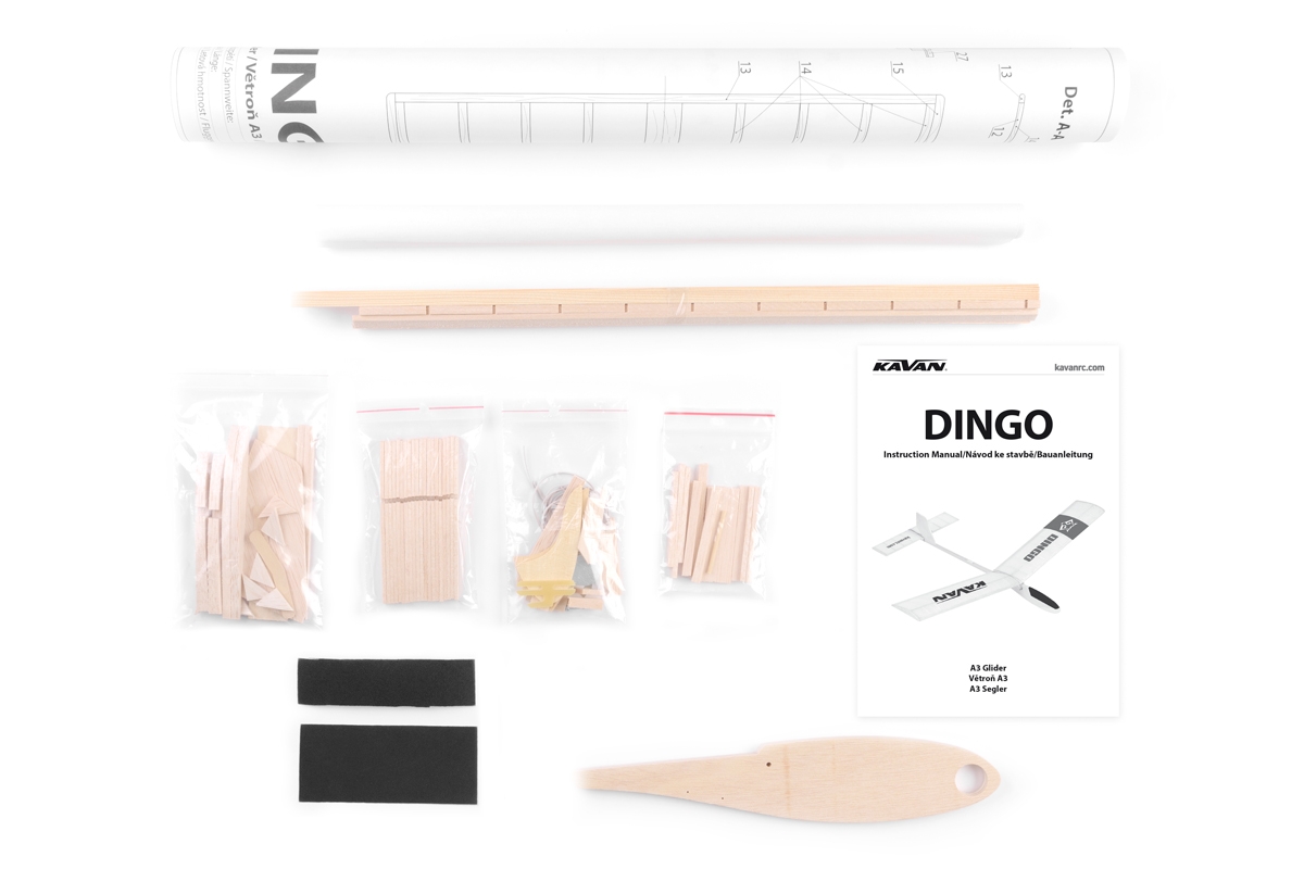 DINGO stavebnice větroně A3 796mm