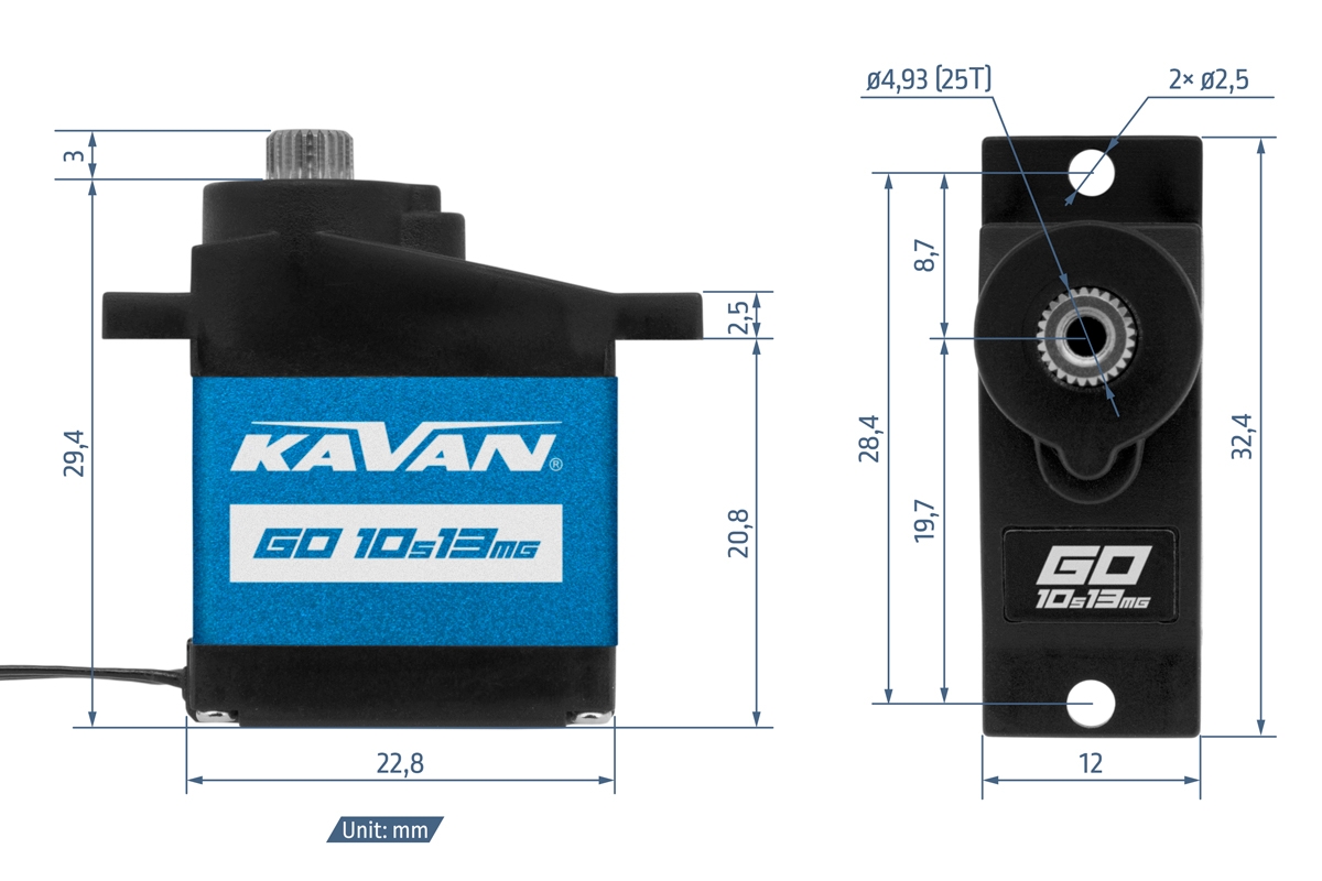 GO-10S13MG (0.08s/60°, 2.0kg.cm)