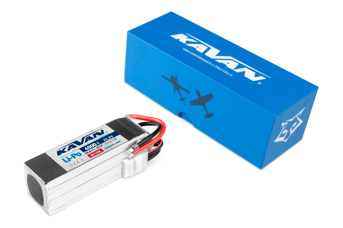 KAVAN - Li-Po 4000 mAh/22,2 V 60/120C, 88,8 Wh