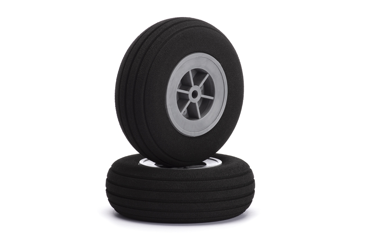 Mechová kolečka Deluxe 90mm s drážkami, 2ks