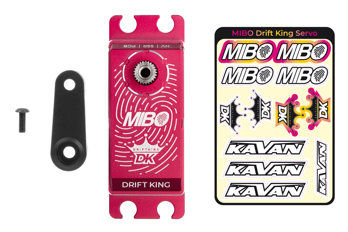 MIBO Drift King Alu Red LP Programmable (RWD Drift Spec/33.0kg/8.4V) Brushless Servo