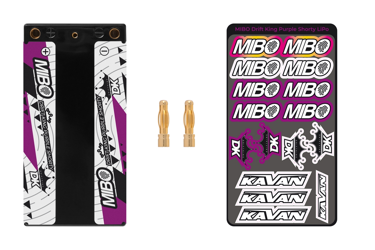 MIBO Drift King Purple Shorty 4000mAh 7.6V 2S 130C/260C HV LiPo (4mm, 147g)