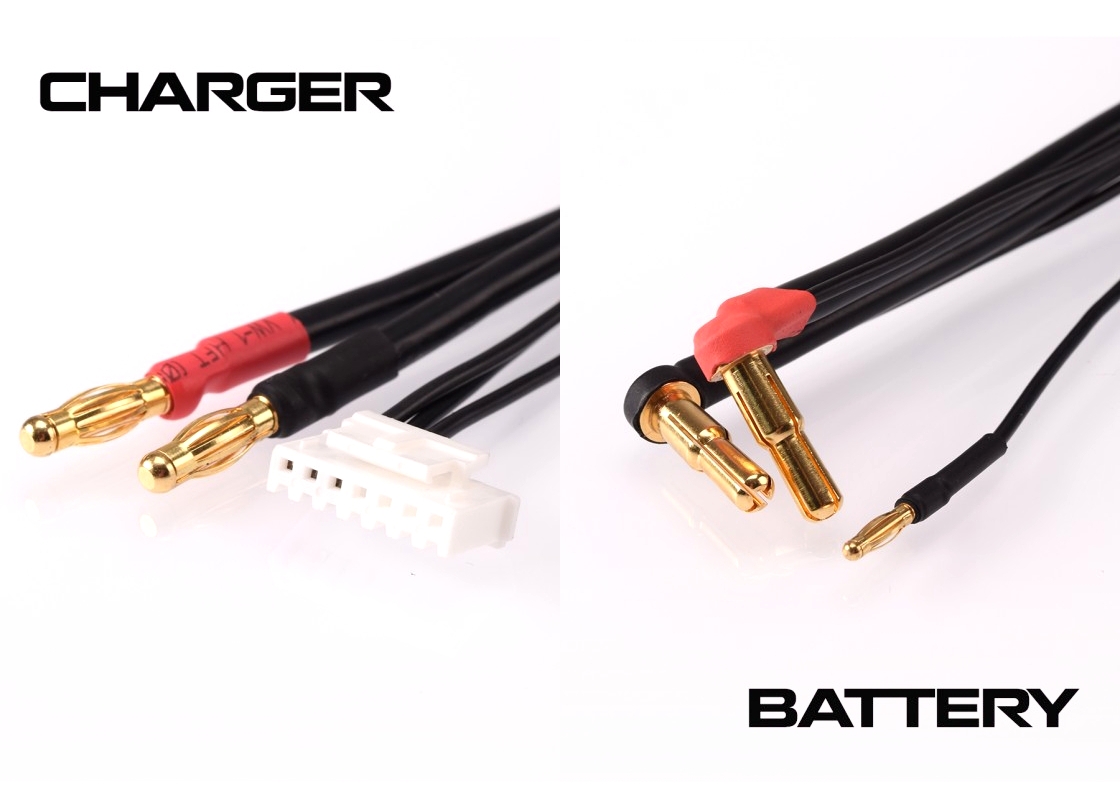 2S černý nabíjecí kabel G4/G5 - krátký 300mm - (4mm, 7-pin PQ)