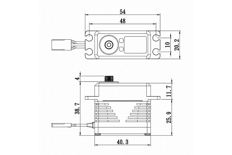 SB-2290SG BRUSHLESS HiVOLT Digitální servo (65kg-0,11s/60°)