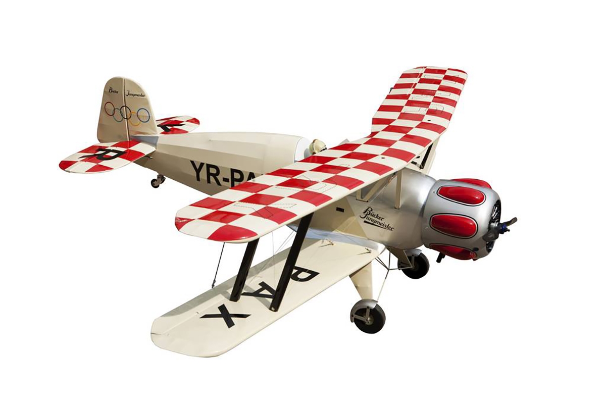 Bücker Bü-133 "Jungmeister" 1,65m Červeno/Bílý