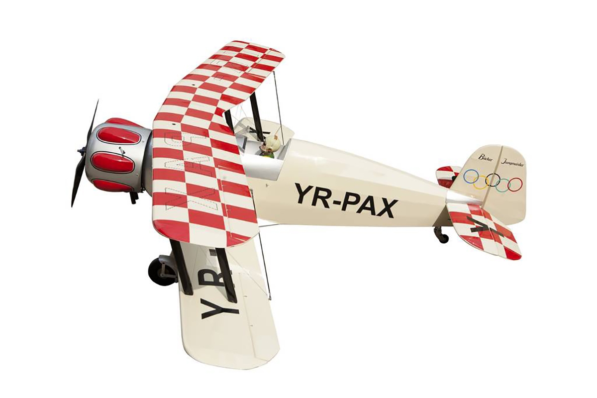 Bücker Bü-133 "Jungmeister" 1,65m Červeno/Bílý