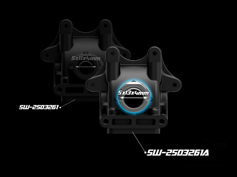 SWORKz plastová klec diferenciálu pro ložisko 5x13x4mm, 1 ks