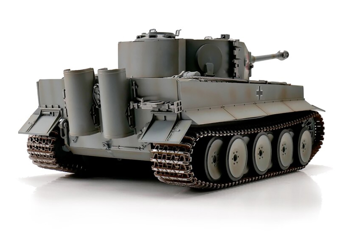 1/16 RC Tiger I Tank IR - zimní kamufláž světle šedá