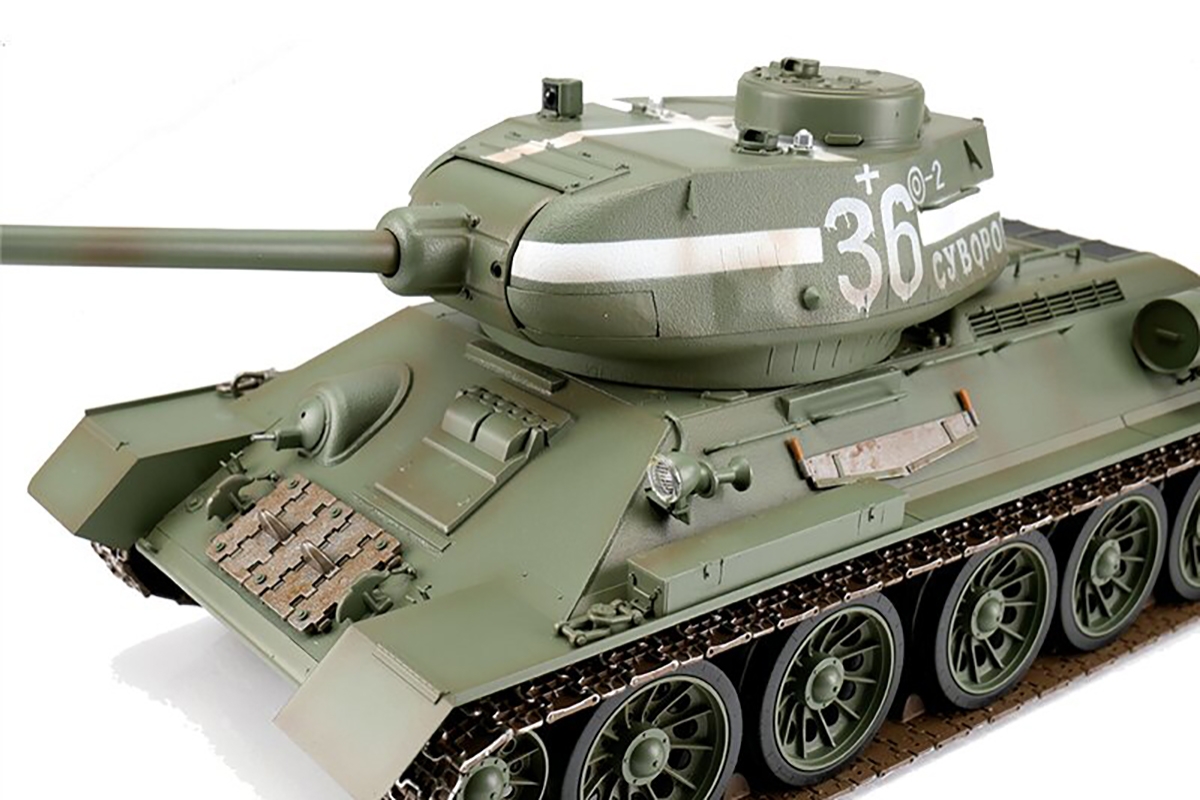 1/16 RC T-34/85 Tank IR - barva - zelená
