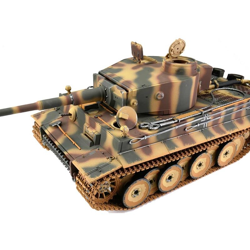 TORRO tank 1/16 RC Tiger I dřívejší verze vícebarevná kamufláž - infra IR