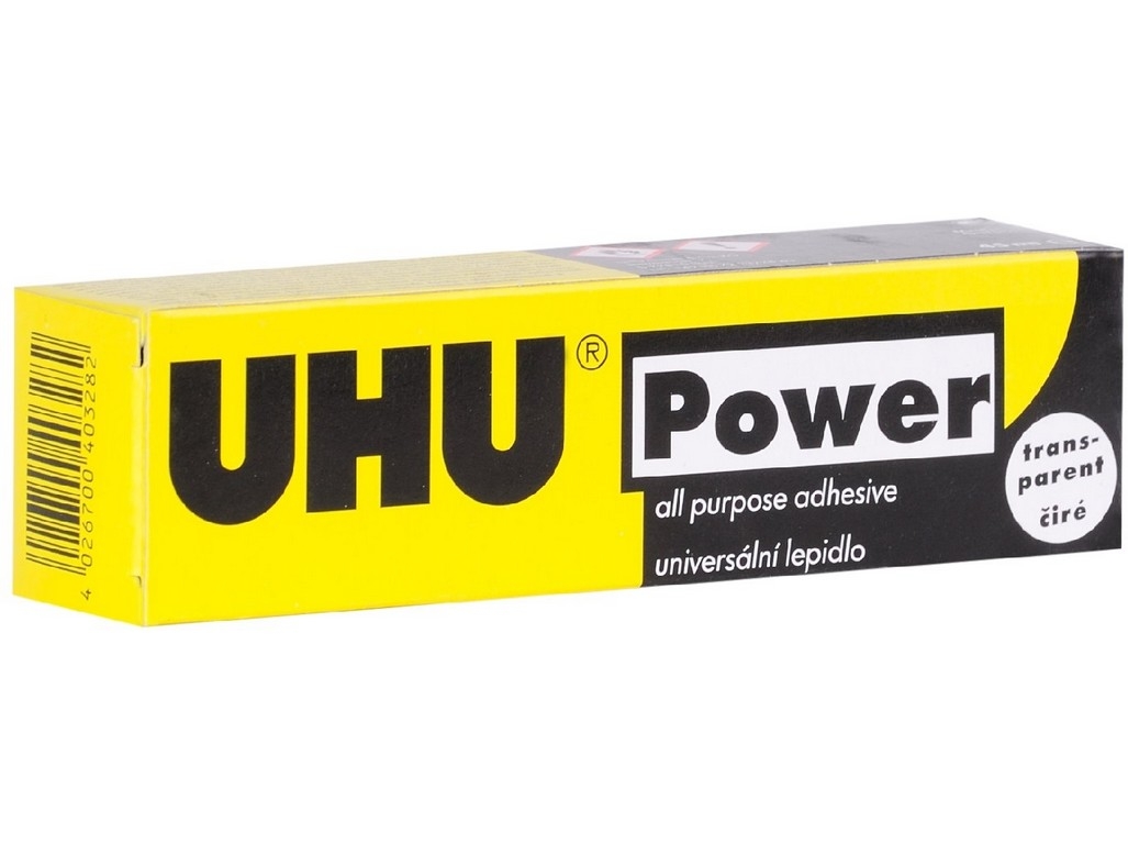 UHU POWER TRANSPARENT 45ml čiré kontaktní lepidlo