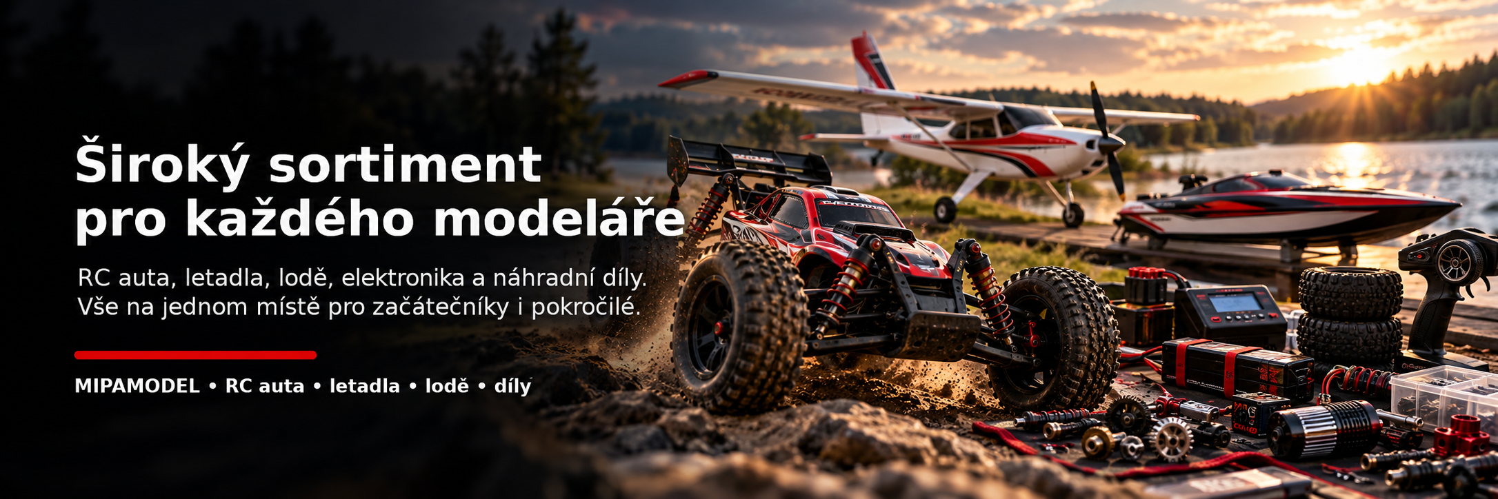 RC auta, letadla, lodě, elektronika a náhradní díly MIPAMODEL