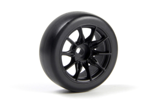 Sada driftových kol vč. pneumatik TSMK5-10 22x11 mm (černá/4 ks)