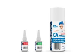 KAVAN PRO PNEU střední a řidké vteřinové lepidlo 20g + Kavan aktivátor CA 150ml