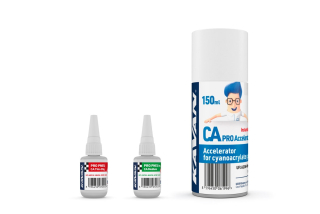 KAVAN PRO PNEU střední a řidké vteřinové lepidlo 20g + Kavan aktivátor CA 150ml